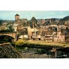 CPSM Argentat vue d'ensemble du bourg, pont et Dordogne en Corrèze