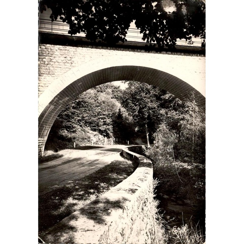 CPSM Lacelle Corrèze pont de vingt mètres et voie ferrée, carte circulée en 1966
