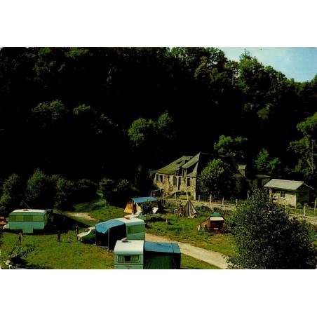 CPSM Corrèze camping au pied du Moulin avec caravanes, Éditions Théojac