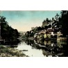 CPSM Uzerche la Vézère dans la traversée de la cité, carte circulée en 1954