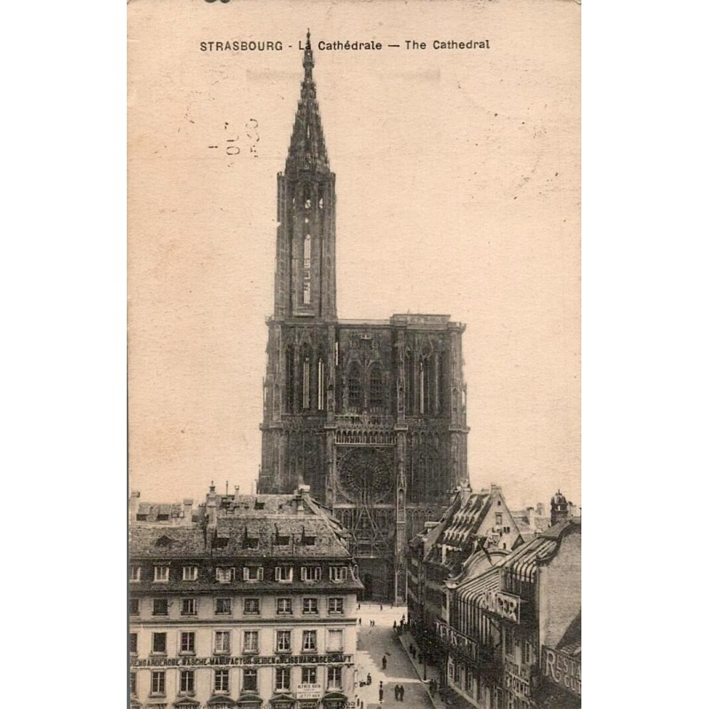 Carte postale ancienne de la cathédrale Notre-Dame de Strasbourgl