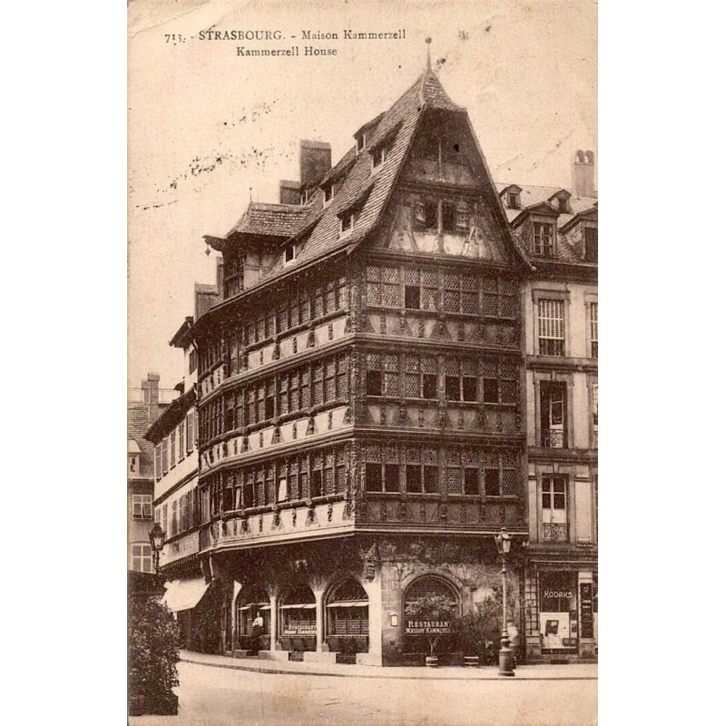 Carte postale ancienne de la Maison Kammerzell à Strasbourg