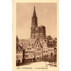 Carte postale ancienne de la cathédrale de Strasbourg