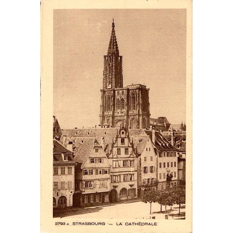 Carte postale ancienne de la cathédrale de Strasbourg
