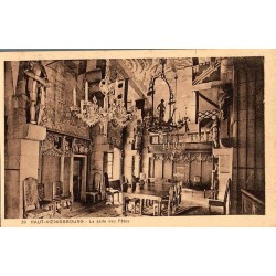 Carte postale ancienne de la salle des fêtes du château du Haut-Koenigsbourg