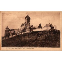 Carte postale ancienne du château du Haut-Koenigsbourg vue d’ensemble à 757 m