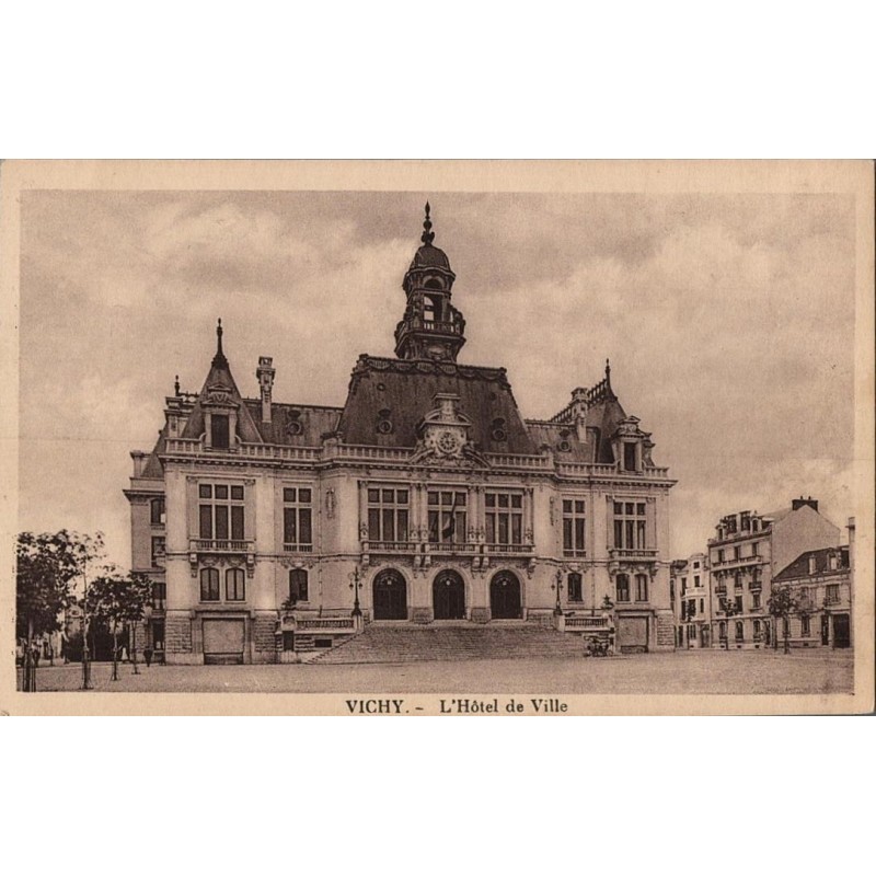 Carte postale ancienne – Hôtel de Ville – Vichy (Allier)