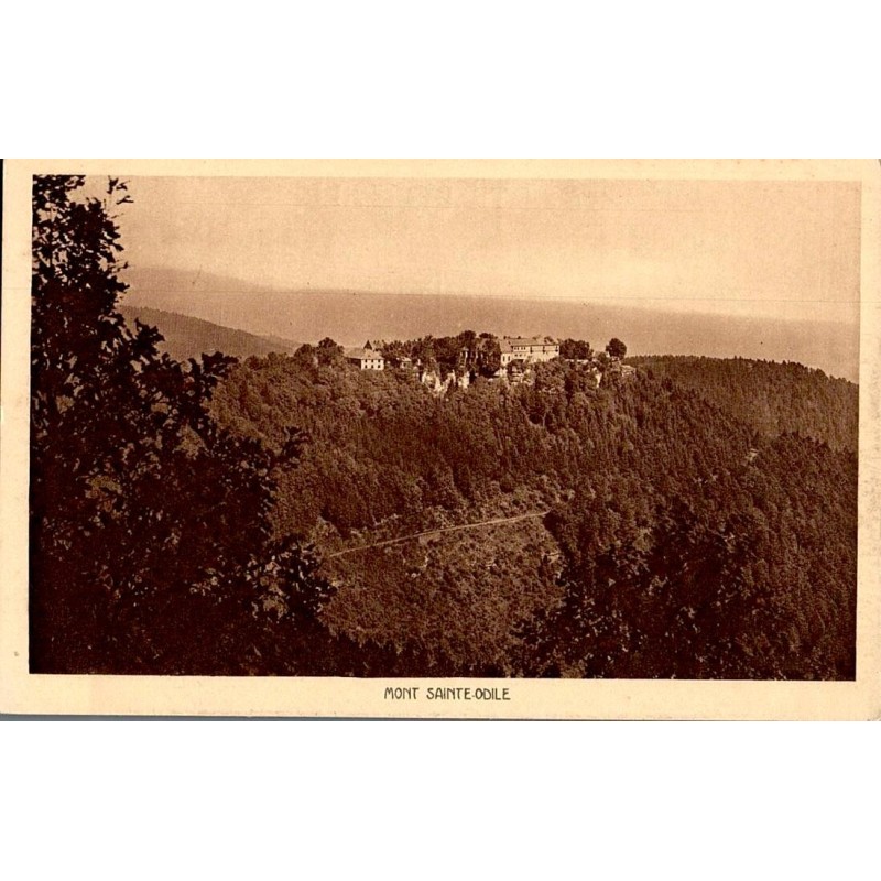 Carte postale ancienne représentant le Mont Sainte-Odile en Alsace