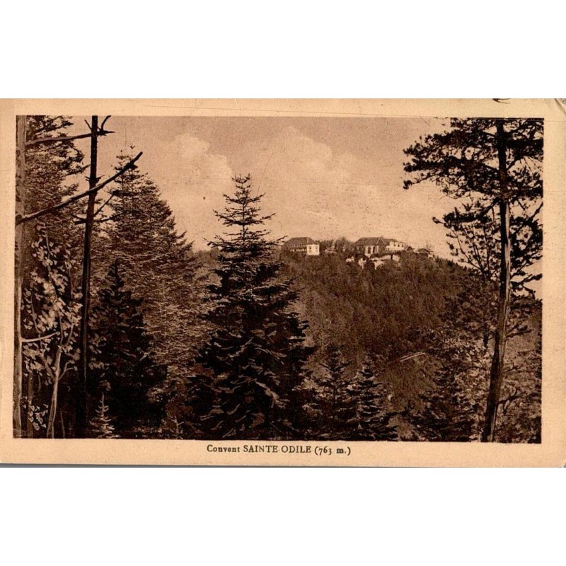 Carte postale ancienne du couvent de Sainte-Odile à 763 m