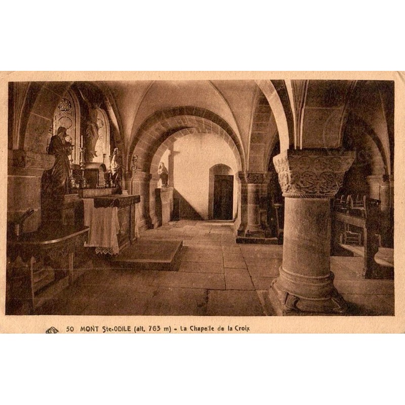 Carte postale ancienne de la chapelle de la Croix au Mont Sainte-Odile