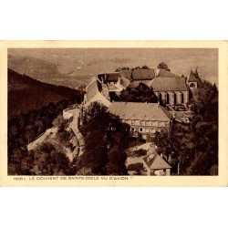 Carte postale ancienne du couvent de Saint-Odile vue d’avion