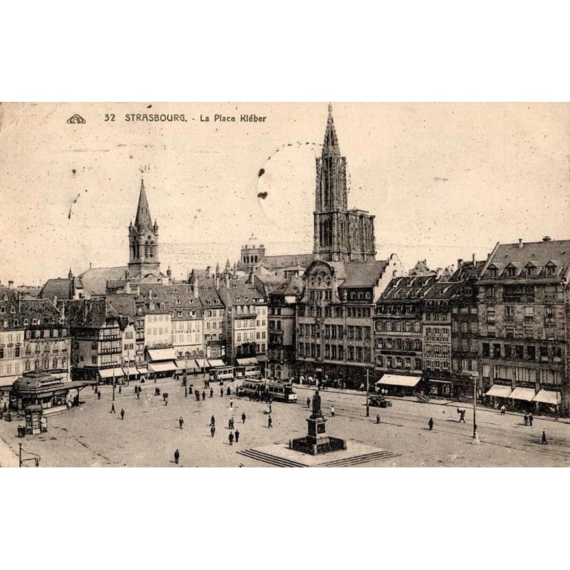 Carte postale ancienne de la Place Kléber à Strasbourg