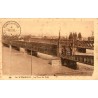 Carte postale ancienne montrant les ponts du Rhin à Strasbourg