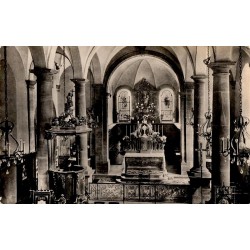 Carte postale ancienne intérieur de l’église du Mont Saint-Odile avec voûtes et décor religieux