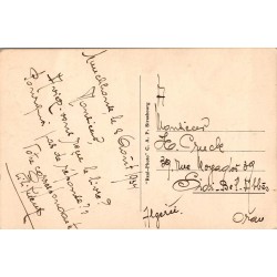 Carte postale ancienne Strasbourg Pont du chemin de fer sur le Rhin