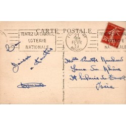 Carte postale ancienne Lyon Place Bellecour et coteau de Fourvière