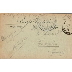 Carte postale ancienne Lyon Notre-Dame de Fourvière vue tour métallique