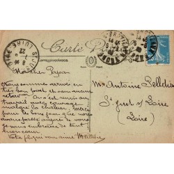 Carte postale ancienne Lyon panorama Parc de la Tête d’Or et Pont de la Boucle