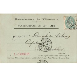 Carte postale ancienne Lyon Hôtel de Ville façade Place de la Comédie