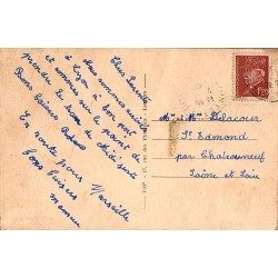 Carte postale ancienne Lyon Palais de Justice et coteau de Fourvière