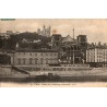 Carte postale ancienne de l’abside de la Cathédrale Saint-Jean à Lyon avec le coteau de Fourvière