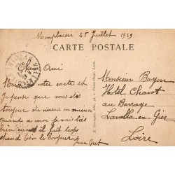 Carte postale ancienne Lyon perspective des ponts sur la Saône