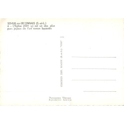 Carte postale ancienne Semur-en-Brionnais église joyau roman-byzantin