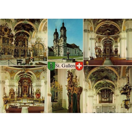 Carte postale ancienne St Gallen Kathedrale Suisse