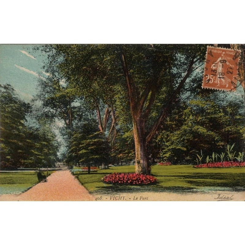 Carte postale ancienne – Vichy – Le Parc (Allier)