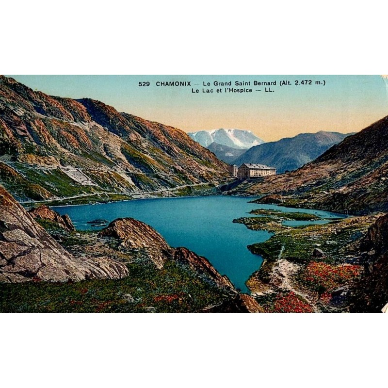529 - CHAMONIX - Le grand Saint Bernard (Alt 2472 m ) Le Lac et l'Hospice -- LL