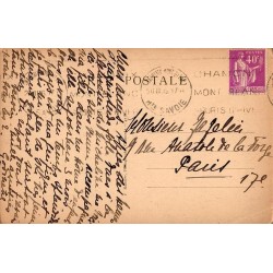 Carte postale ancienne Chamonix lac des Gaillands Mont-Blanc