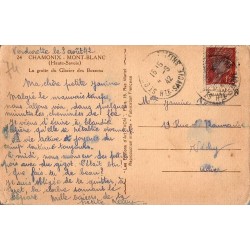 Carte postale ancienne Chamonix grotte du glacier des Bossons