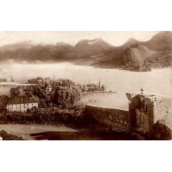 Carte postale ancienne Lac d’Annecy Talloires chapelle du Toron