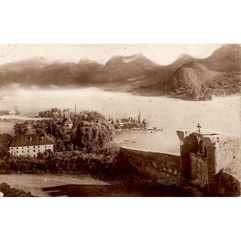 Carte postale ancienne Lac d’Annecy Talloires chapelle du Toron