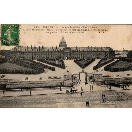 262 - PARIS  (7eme Arr.) Les Invalides, vue Générale - L'Hôtel des Invalides depuis sa fondation en 1674 par Louis XIV