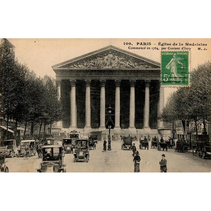 100 - PARIS - Église de la Madeleine - commencée en 1764  par Contant d'Ivry