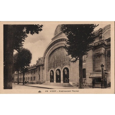 Carte postale ancienne – Vichy – Établissement Thermal (Thermes)