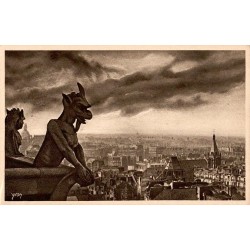 Vue Panoramique prise des tours de Notre Dame Côté Nord - Gargouilles