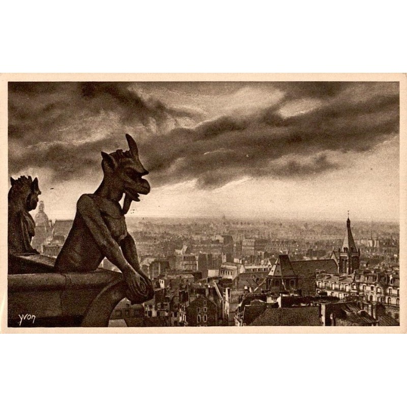 Vue Panoramique prise des tours de Notre Dame Côté Nord - Gargouilles