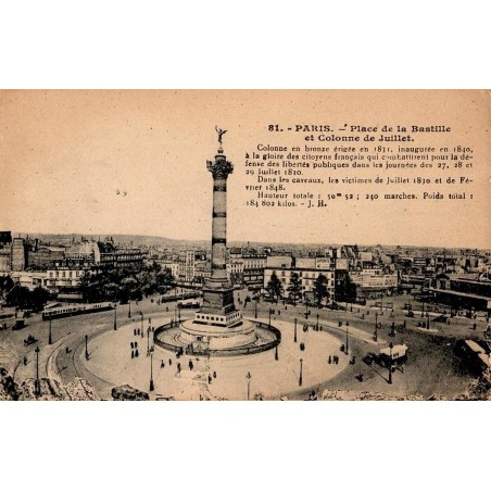 81 - PARIS -  Place de la Bastille et Colonne de Juillet