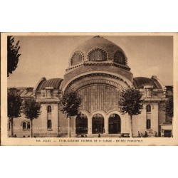 Carte postale ancienne – Entrée Grand Établissement Thermal – Vichy (Allier)