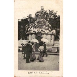 Carte postale ancienne de Paris représentant la Statue de Strasbourg en vue patrimoniale