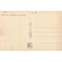 Carte postale ancienne Paris 1937 – Exposition Internationale, vue illuminée