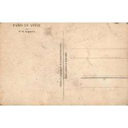 Carte postale ancienne Paris en avion – Saint-Augustin