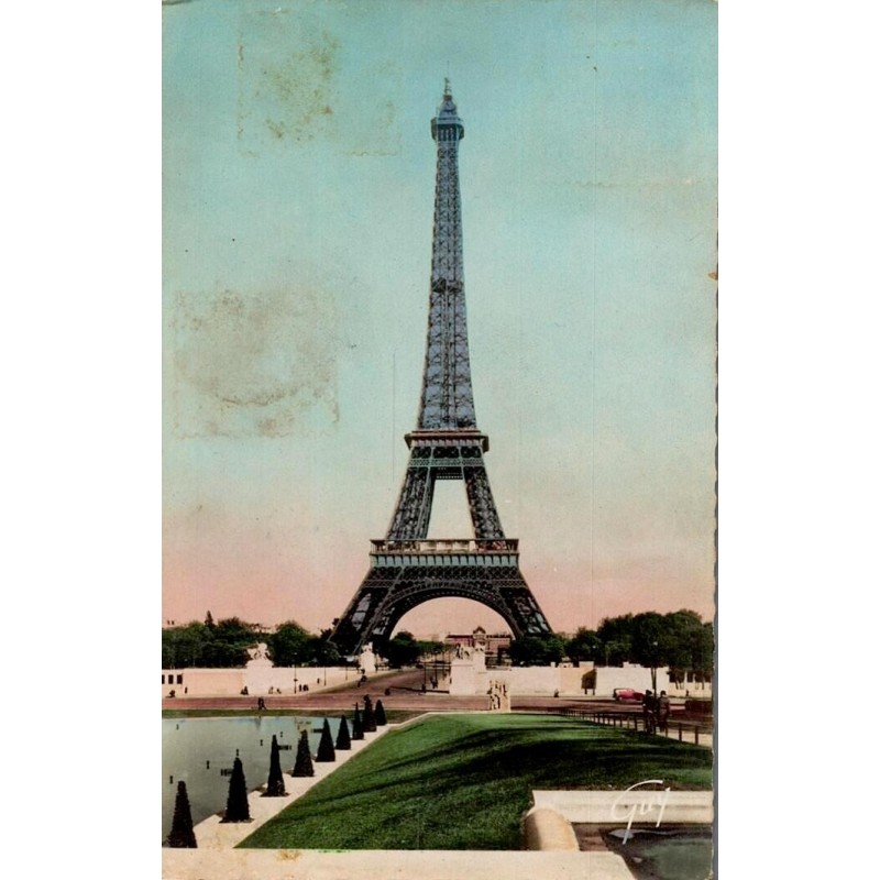 PARIS ET SES MERVEILLES - 4075 - La Tour Eiffel vue des jardins de Chaillot