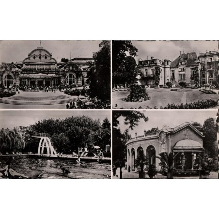 Carte postale ancienne – Vichy Parc des Sources, galeries couvertes et pergola (Allier)