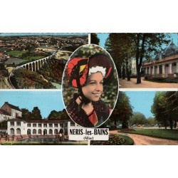 Carte postale ancienne – Néris‑les‑Bains – ville thermale Allier, vue générale