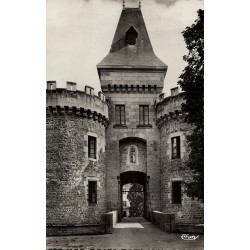 Carte postale ancienne – Château de Busset, Allier – Entrée & tours
