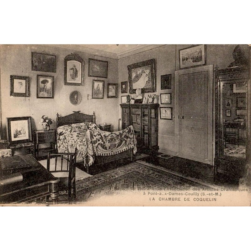 Carte postale ancienne chambre de Constant Coquelin Pont-aux-Dames