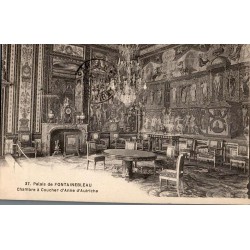 Carte postale ancienne chambre d’Anne d’Autriche Palais de Fontainebleau